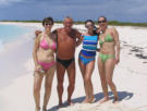 Tradewinds crew Anne, Sue & Linda with me on the beach at Loblolly Bay, Anegada