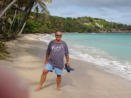 Me on the beach at Industry Bay, Bequia