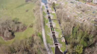 Bingley Five Rise Locks from my drone