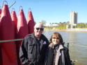 With Gloria aboard the US Coastguard vessel "Cheyenne" on the Mississippi River.