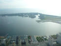 The view over Toronto Island from the observation level of the CN Tower. This is where we sailed on Saturday afternoon.