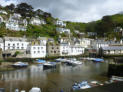 The small fishing harbour of Polperro on the south coast of Cornwall, about 25 miles from Plymouth.