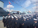 A naval parade to welcome me to Poland!